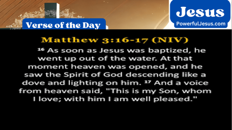 Verse of the Day — Matthew 3:16-17 [Meaning & 5 Takeaways]